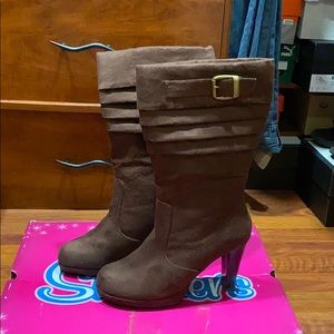 skechers calf length boots